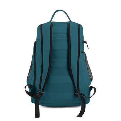 Sixty Eight 93 Logo White Dark Teal Multifunctional Oxford Backpack