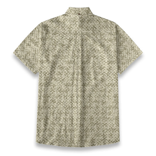 Sixty Eight 93 Logo White Pastel Gray & Grullo Cotton Button Up Shirt