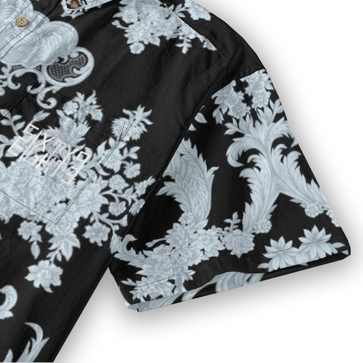 Sixty Eight 93 Logo White Azureish Cotton Button Up Shirt
