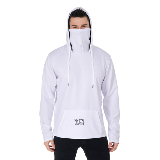 Sixty Eight 93 White Men's Heavy Fleece Hoodie With Mask