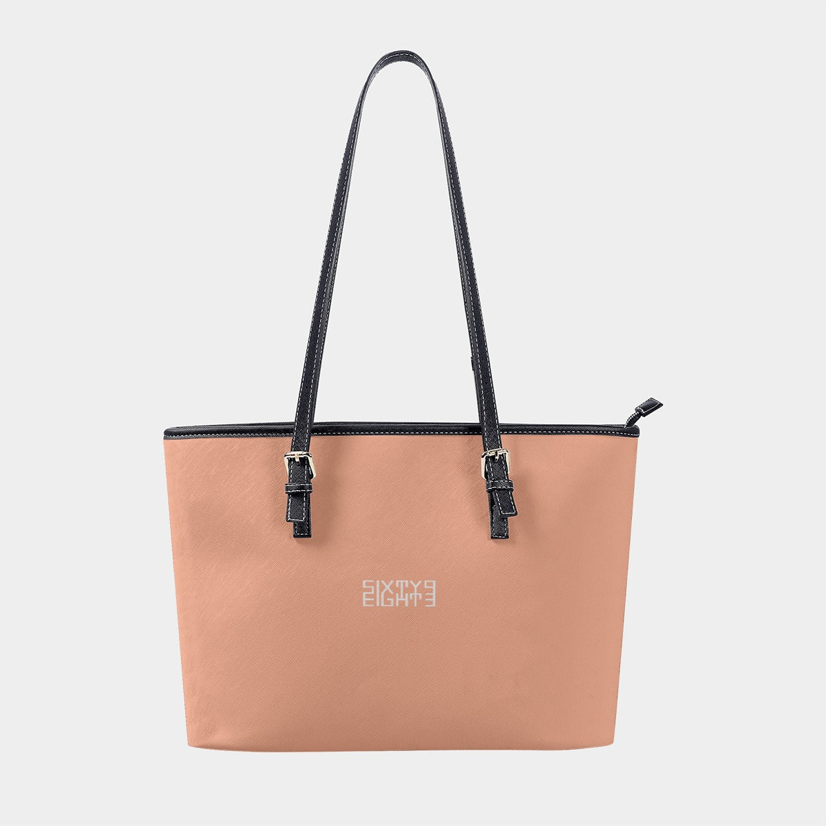 Sixty Eight 93 Logo White Peach Women's Tote Bag | PU