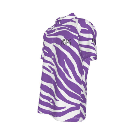 Sixty Eight 93 Logo Black RPW Zebra Button Up Shirt