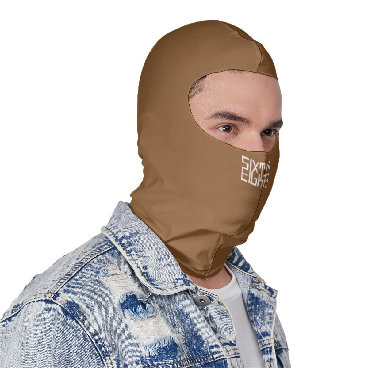 Sixty Eight 93 Logo White Chocolate Balaclava Face Mask