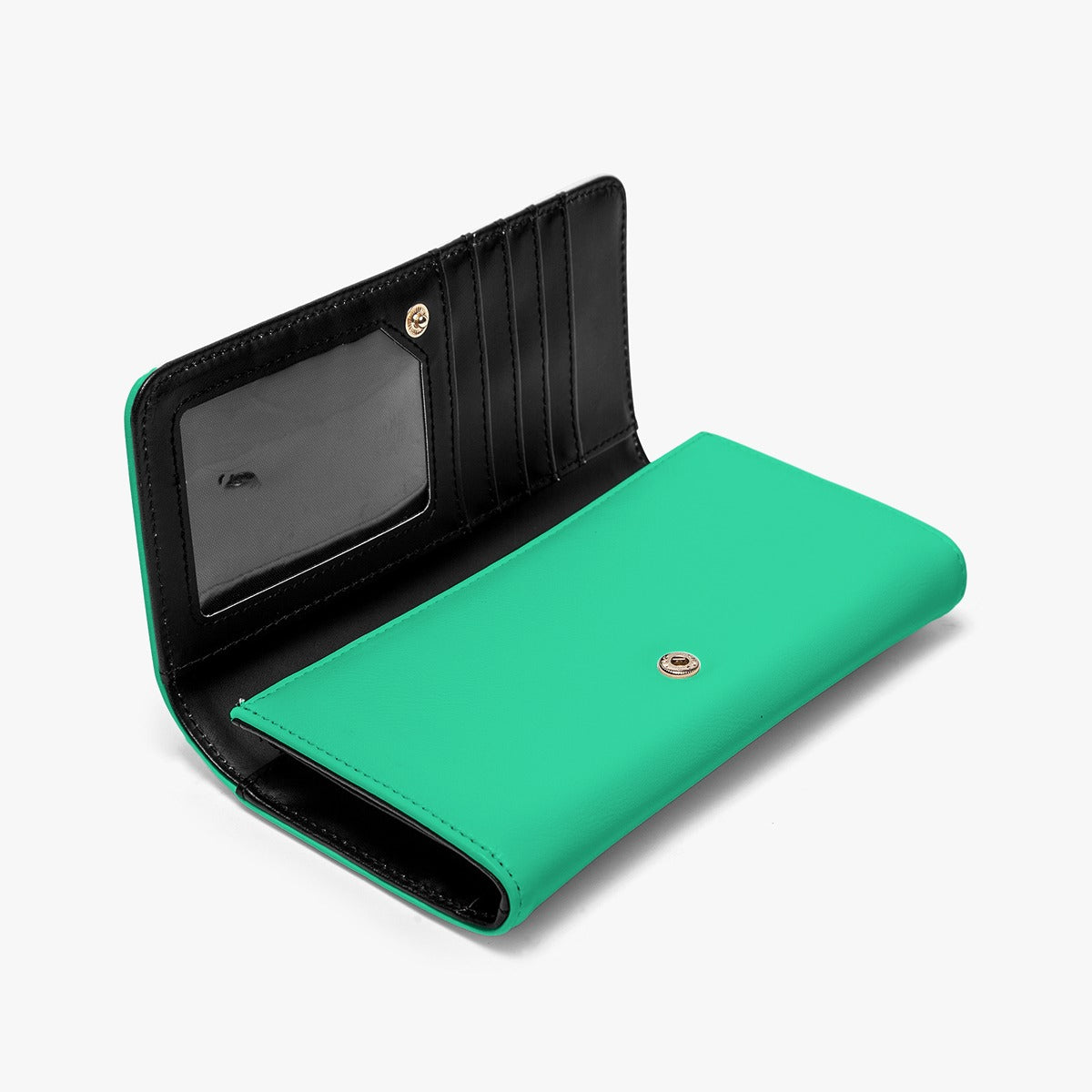 Sixty Eight 93 Logo White Sea Green Foldable Wallet