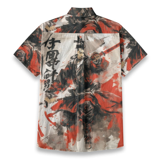 Sixty Eight 93 Logo White Rage of Sam Cotton Button Up Shirt