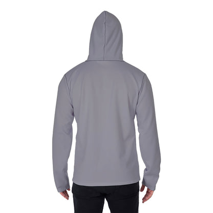Sixty Eight 93 Grey Men's Heavy Fleece Hoodie With Mask