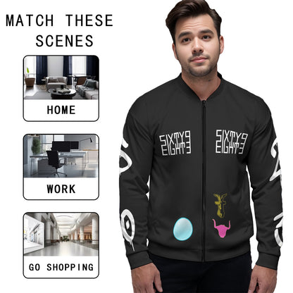Sixty Eight 93 Cancers Only 2.0 Unisex Bomber Jacket (Black)