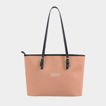 Sixty Eight 93 Logo White Peach Women's Tote Bag | PU