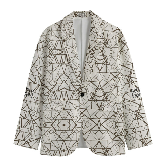 Sixty Eight 93 Chocolate Creme Men's Casual Flat Lapel Collar Blazer