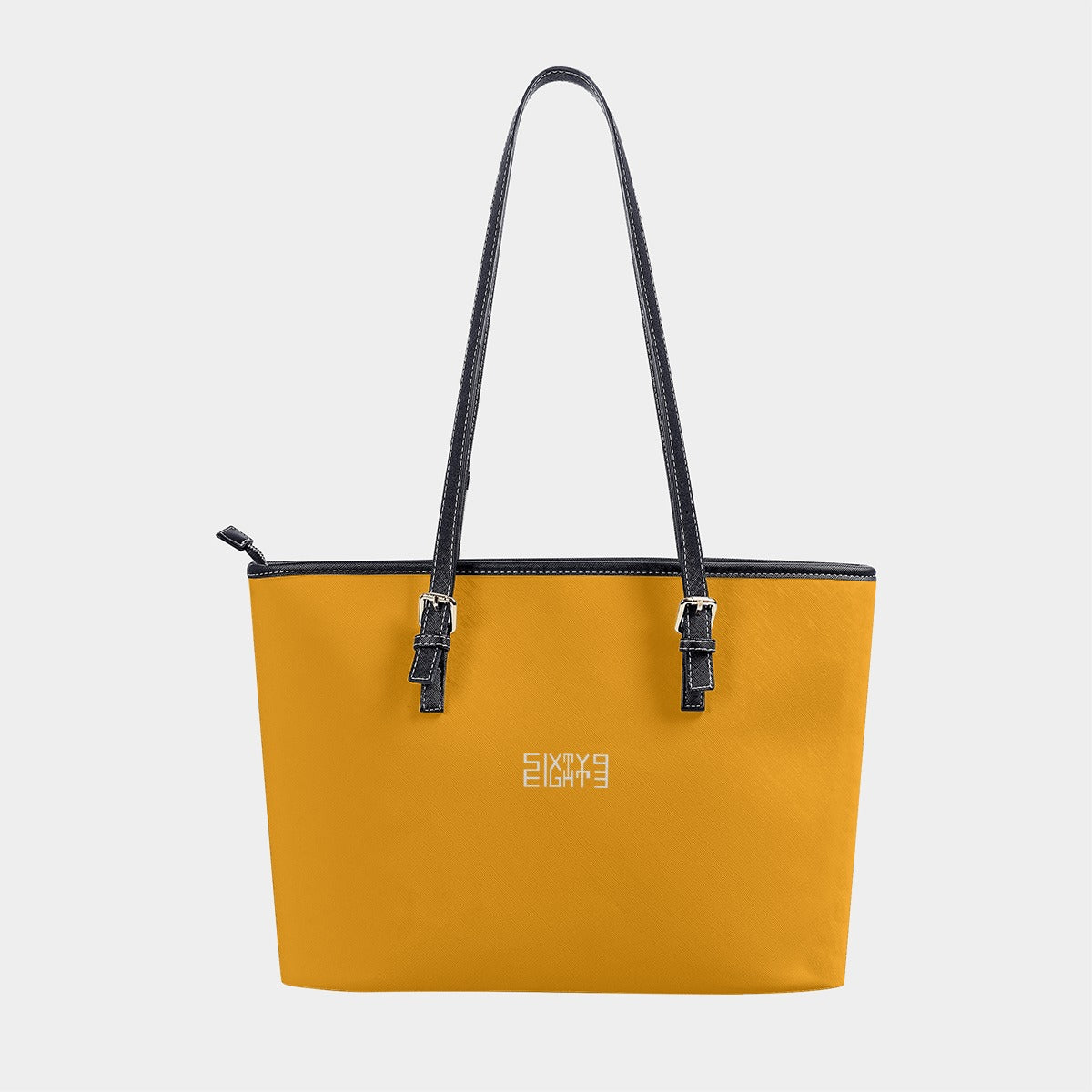 Sixty Eight 93 Logo White Orange Women's Tote Bag | PU