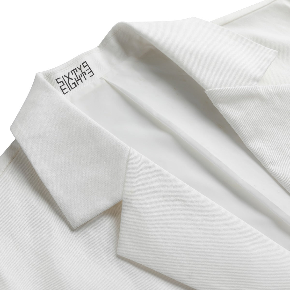 Sixty Eight 93 White Men's Casual Flat Lapel Collar Blazer