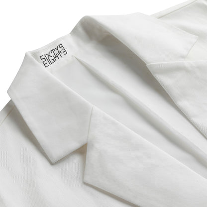 Sixty Eight 93 White Men's Casual Flat Lapel Collar Blazer