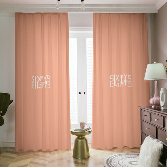 Sixty Eight 93 Peach Blackout Curtains with Hooks