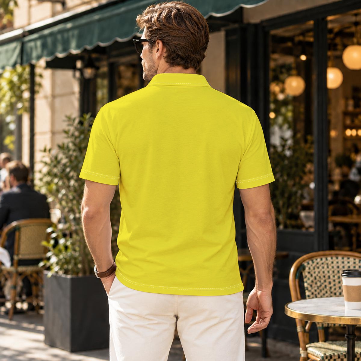 Sixty Eight 93 Logo Black Men's Lemonade Cotton Polo Shirt