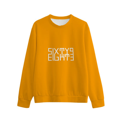 Sixty Eight 93 Logo White Orange Unisex O-Neck Sweatshirt