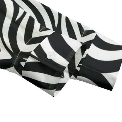 Sixty Eight 93 Logo White & Black Unisex Imitation Silk Pajama Set #4