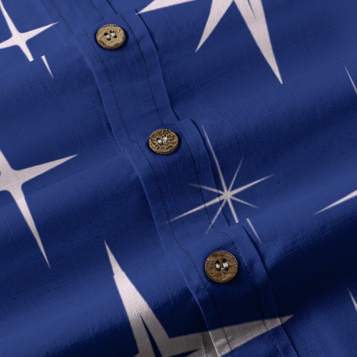 Sixty Eight 93 Logo White & Black Starlight Cotton Button Up Shirt