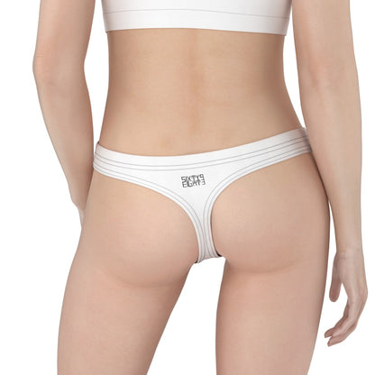 Sixty Eight 93 Logo Black White Women's Low Cut Thong