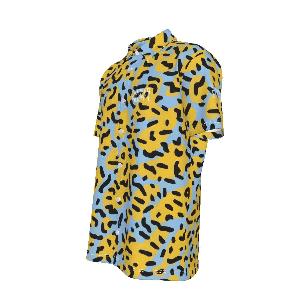 Sixty Eight 93 Logo White Spotted Button Up Shirt