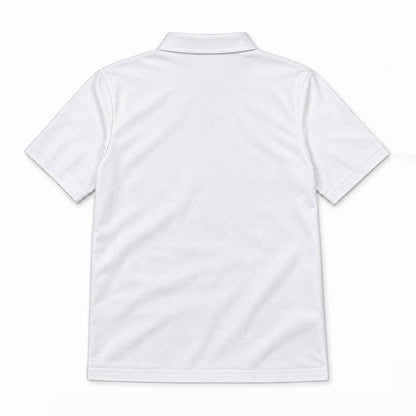 Sixty Eight 93 Logo Black Men's White Cotton Polo Shirt