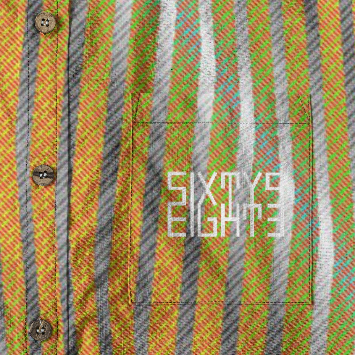Sixty Eight 93 Logo White Dollar Bill Cotton Button Up Shirt