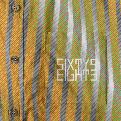 Sixty Eight 93 Logo White Dollar Bill Cotton Button Up Shirt