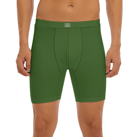 Sixty Eight 93 Logo White Forest Green Men's Long Boxer Briefs