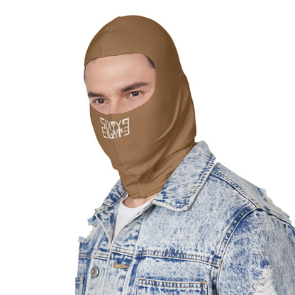 Sixty Eight 93 Logo White Chocolate Balaclava Face Mask