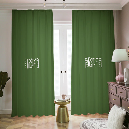 Sixty Eight 93 Forest Green Blackout Curtains with Hooks