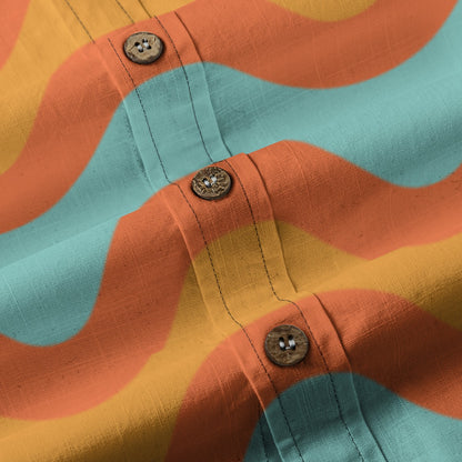 Sixty Eight 93 Logo White Sunray Sienna Cotton Button Up Shirt