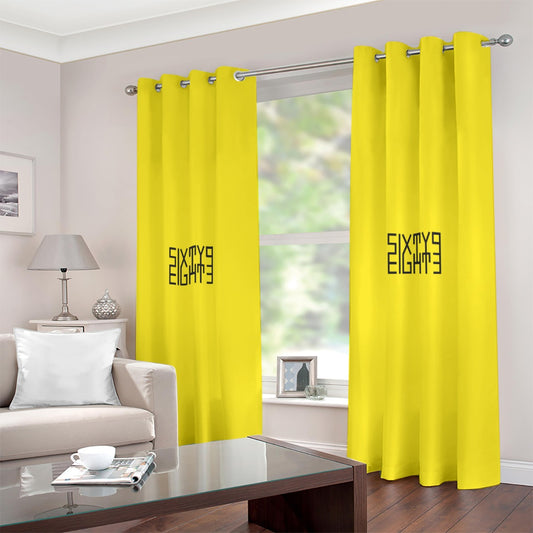 Sixty Eight 93 Lemonade Large Size Grommet Curtains