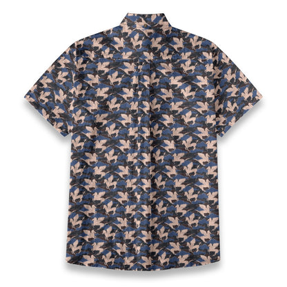 Sixty Eight 93 Logo White & Black Pegasus Cotton Button Up Shirt
