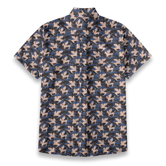 Sixty Eight 93 Logo White & Black Pegasus Cotton Button Up Shirt