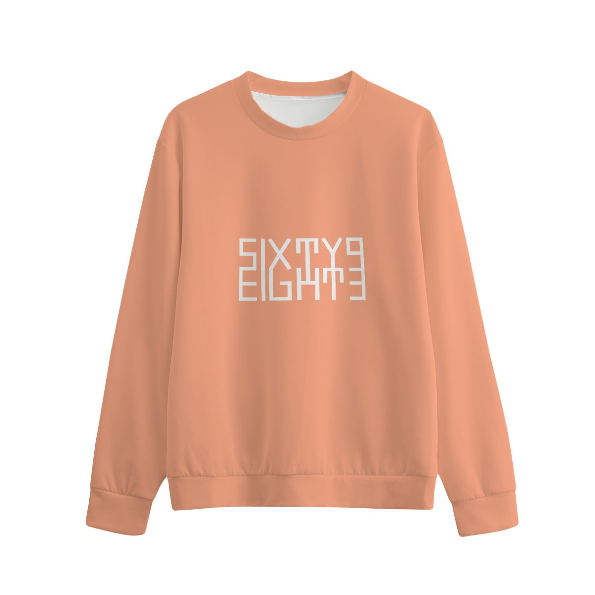 Sixty Eight 93 Logo White Peach Unisex O-Neck Sweatshirt