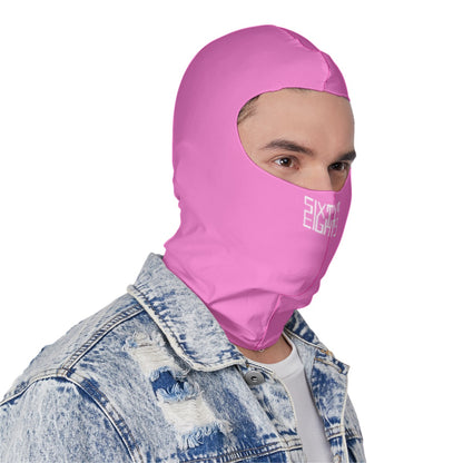 Sixty Eight 93 Logo White Pink Balaclava Face Mask