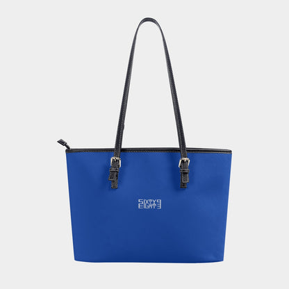 Sixty Eight 93 Logo White Blue Women's Tote Bag | PU