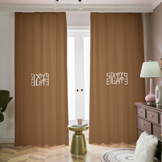 Sixty Eight 93 Chocolate Brown Blackout Curtains with Hooks