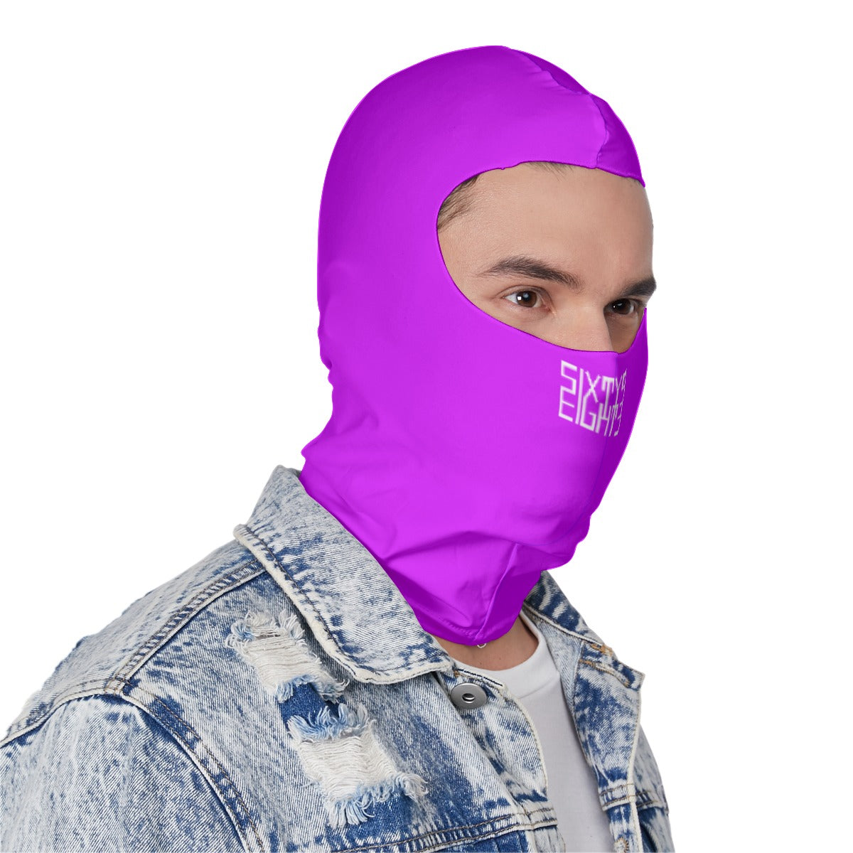 Sixty Eight 93 Logo White Grape Balaclava Face Mask