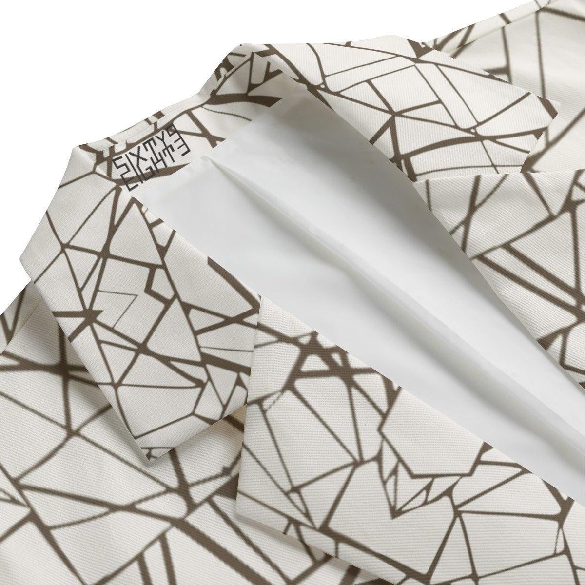 Sixty Eight 93 Chocolate Creme Men's Casual Flat Lapel Collar Blazer