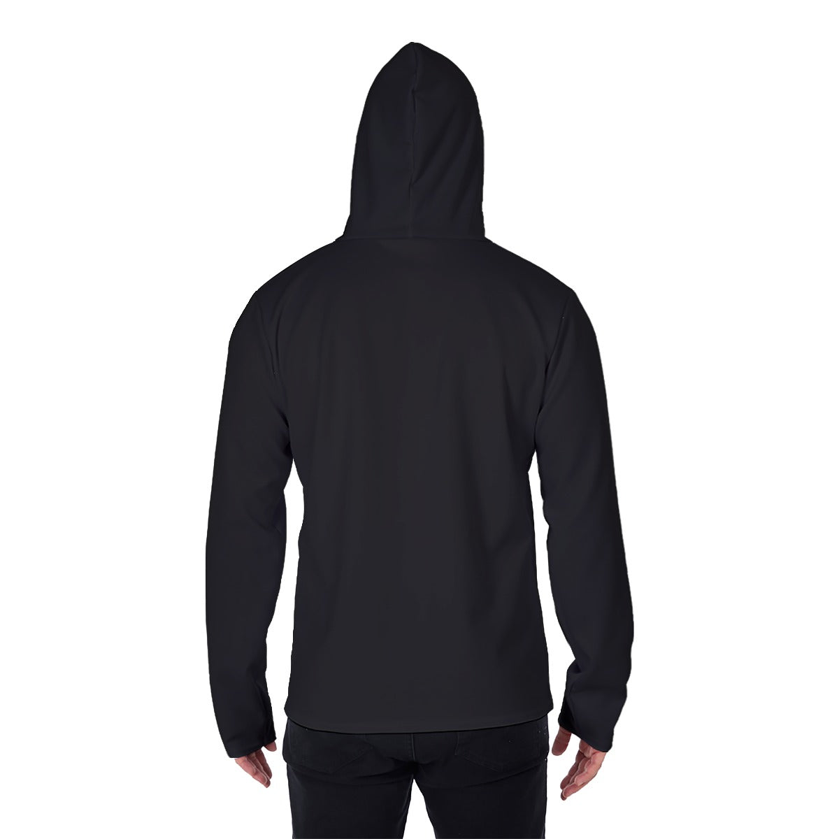 Sixty Eight 93 Black Men's Heavy Fleece Hoodie With Mask