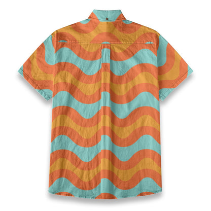 Sixty Eight 93 Logo White Sunray Sienna Cotton Button Up Shirt