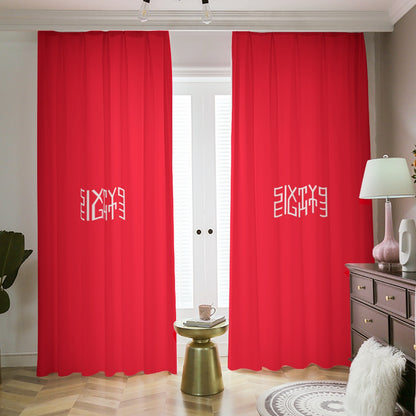 Sixty Eight 93 Red Blackout Curtains with Hooks