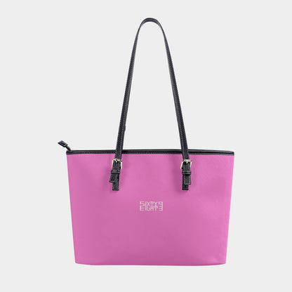 Sixty Eight 93 Logo White Pink Women's Tote Bag | PU