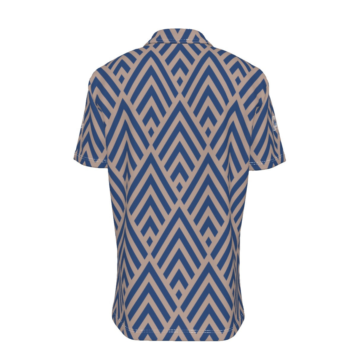 Sixty Eight 93 Logo White Blue Grullo Button Up Shirt