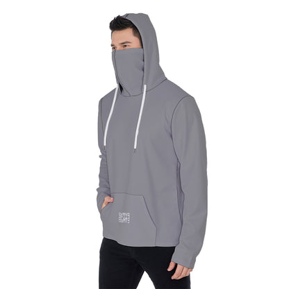 Sixty Eight 93 Grey Men's Heavy Fleece Hoodie With Mask