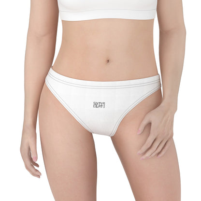 Sixty Eight 93 Logo Black White Women's Low Cut Thong