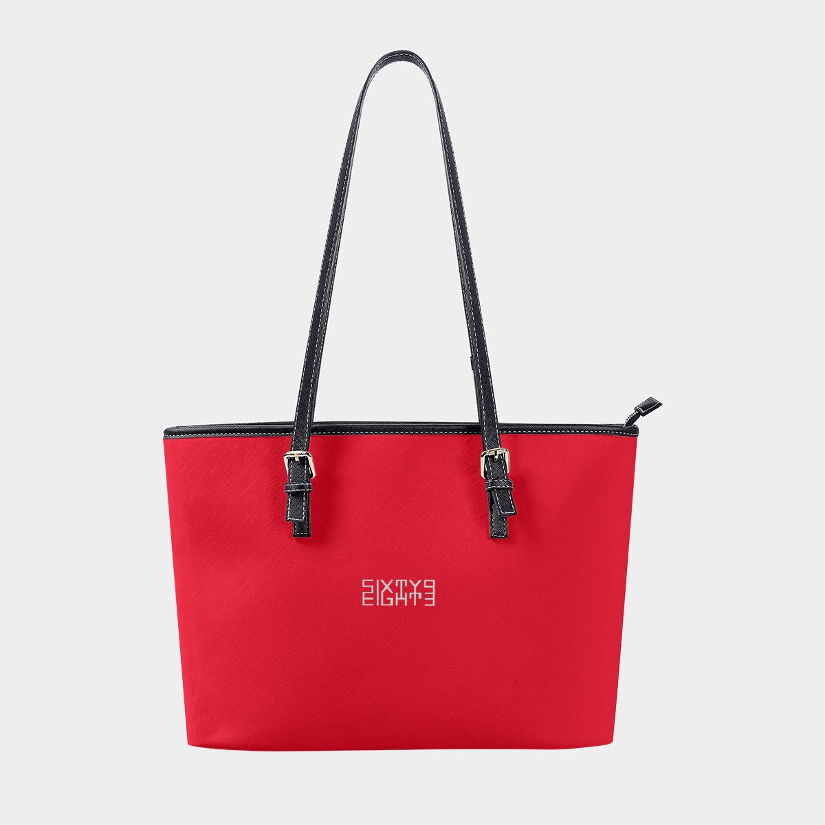 Sixty Eight 93 Logo White Red Women's Tote Bag | PU