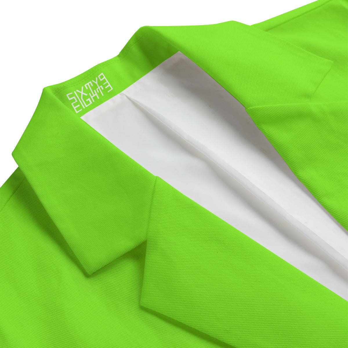 Sixty Eight 93 Lime Green Men's Casual Flat Lapel Collar Blazer