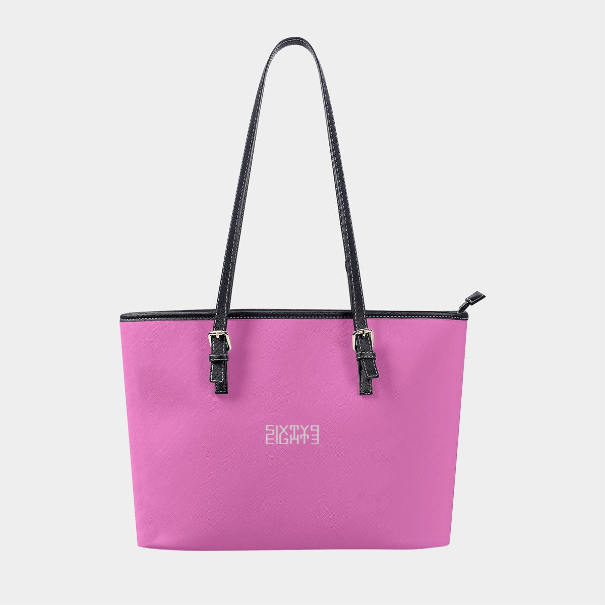 Sixty Eight 93 Logo White Pink Women's Tote Bag | PU