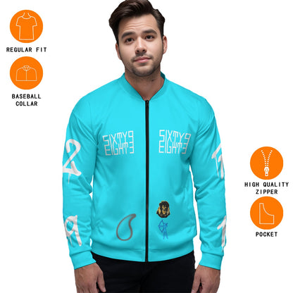 Sixty Eight 93 Aquariuses Only 2.0 Unisex Bomber Jacket (Black)